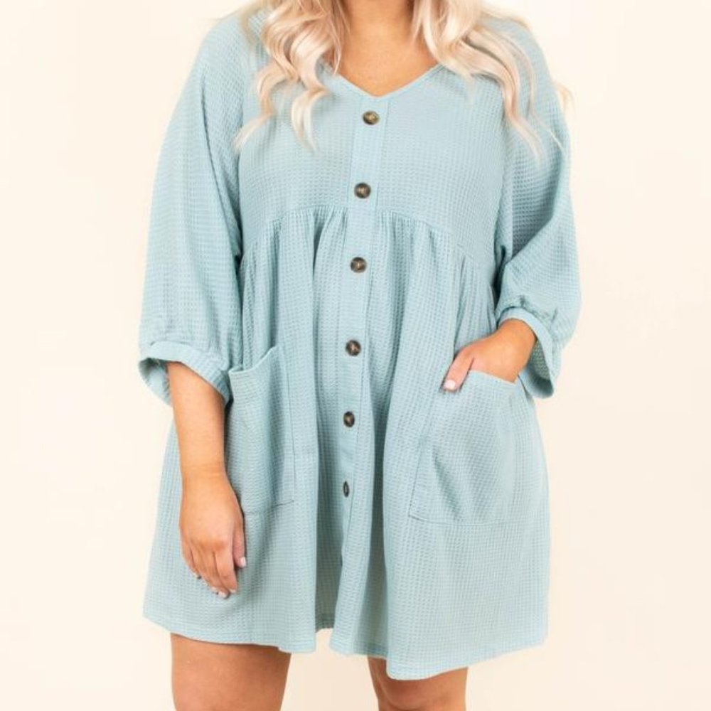 Come See About Me Dress, Dusty Blue